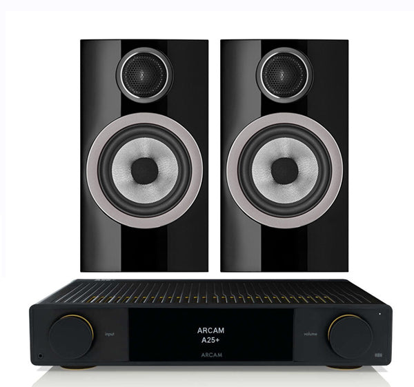 Arcam A25+ + B&W 707 S3 inc Cable-front-black