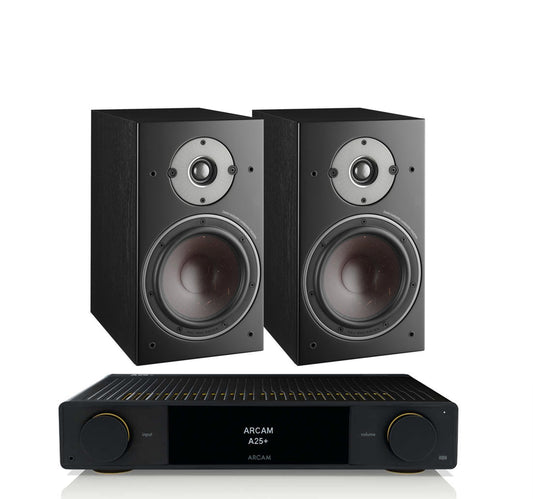 Arcam A25+ + Dali Oberon 3 inc Cable-front-black
