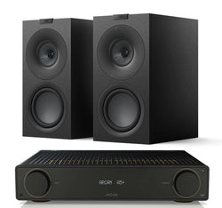 Arcam A5+ + KEF Q Concerto Meta inc Cable-FRONT-BLACK