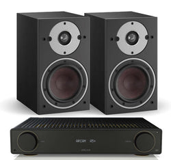 Arcam A5+ + Dali Oberon 1 inc Cable-front-black