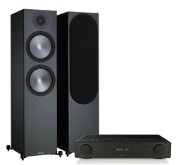 Arcam A5+ + Monitor Audio Bronze 500 6G inc Cable-front-black