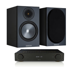 Arcam A5+ + Monitor Audio Bronze 50 6G inc Cable-black-front