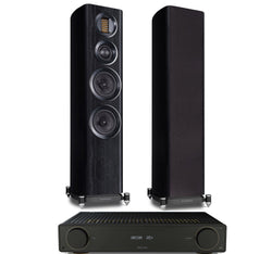 Arcam A5+ + Wharfedale Evo 4.3 inc Cable-front-black