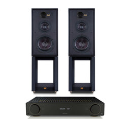 Arcam A5+ + Wharfedale Linton And Stands inc Cable-front-black
