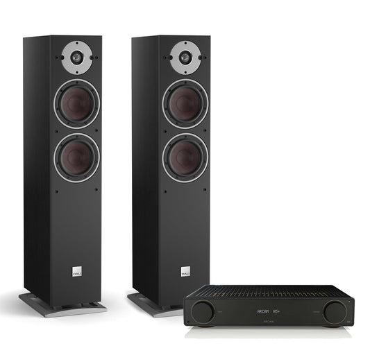 Arcam A5+ + Dali Oberon 5 inc Cable-front-black
