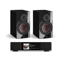 Arcam SA35 + DALI Rubikore 2 inc Cable-black-front
