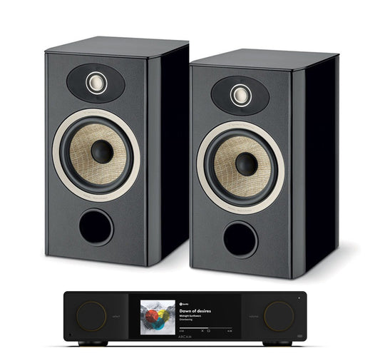 Arcam SA35 + Focal Aria Evo X N1 inc Cable-front-black