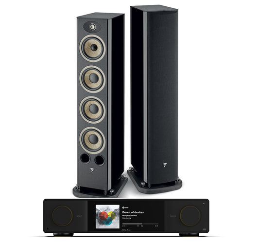 Arcam SA35 + Focal Aria Evo X N3 inc Cable-front-black