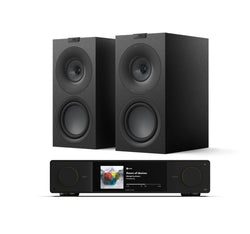 Arcam SA35 + KEF Q Concerto Meta inc Cable-black-front