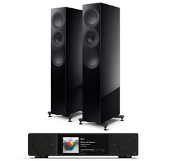 Arcam SA35 + KEF R7 Meta inc Cable-front-black