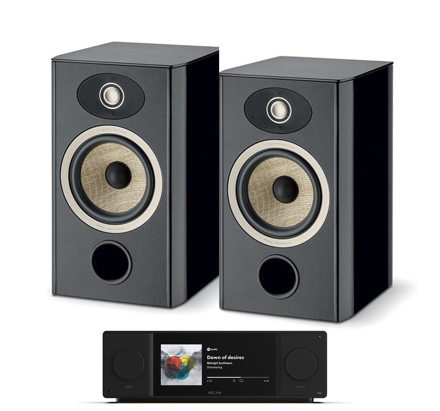 Arcam SA45 + Focal Aria Evo X N1 inc Cable-front-black