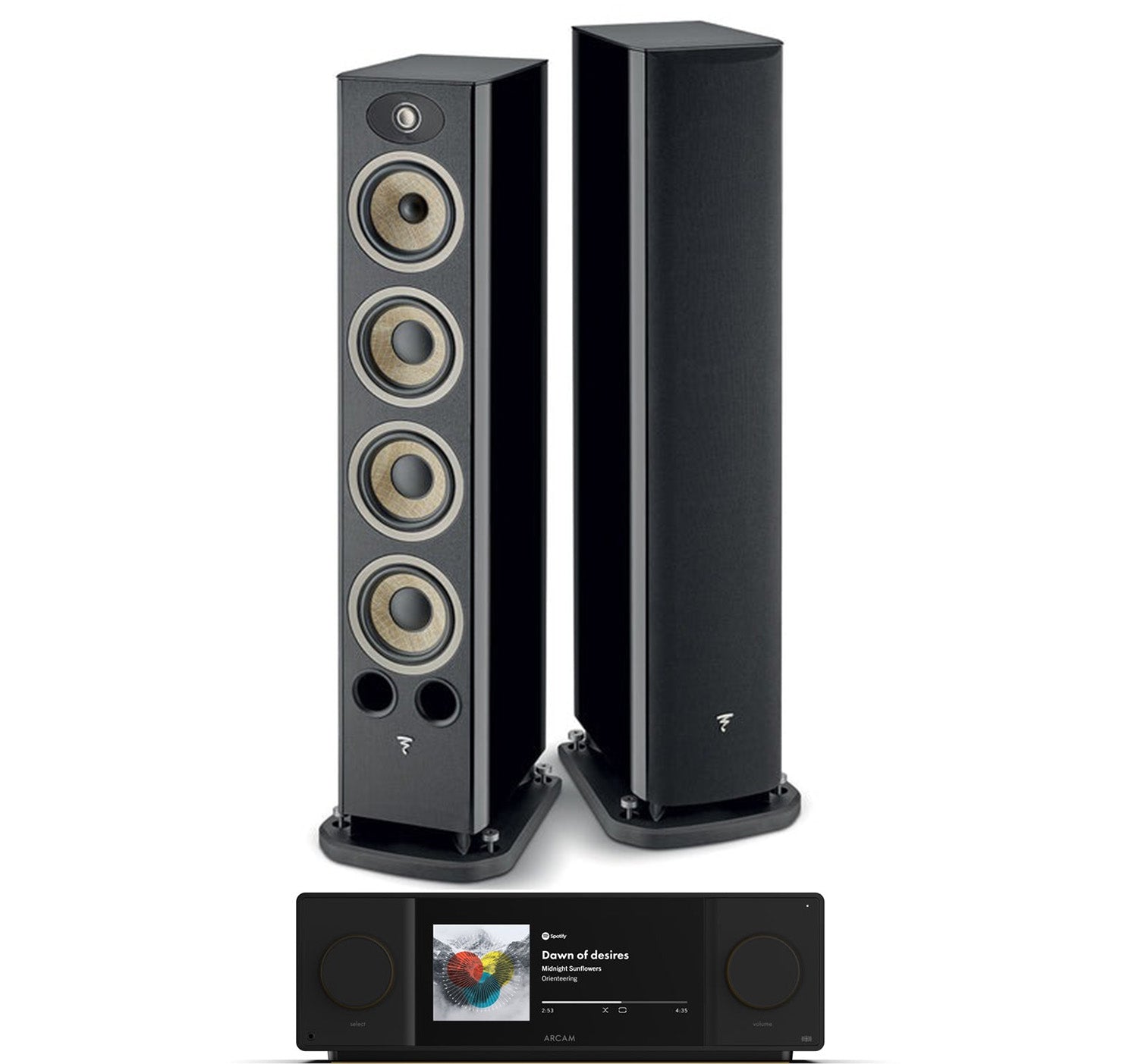 Arcam SA45 + Focal Aria Evo X N3 inc Cable-front-black