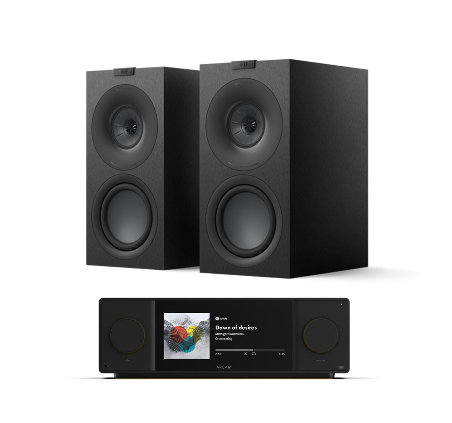 Arcam SA45 + KEF Q Concerto Meta inc Cable-front-black