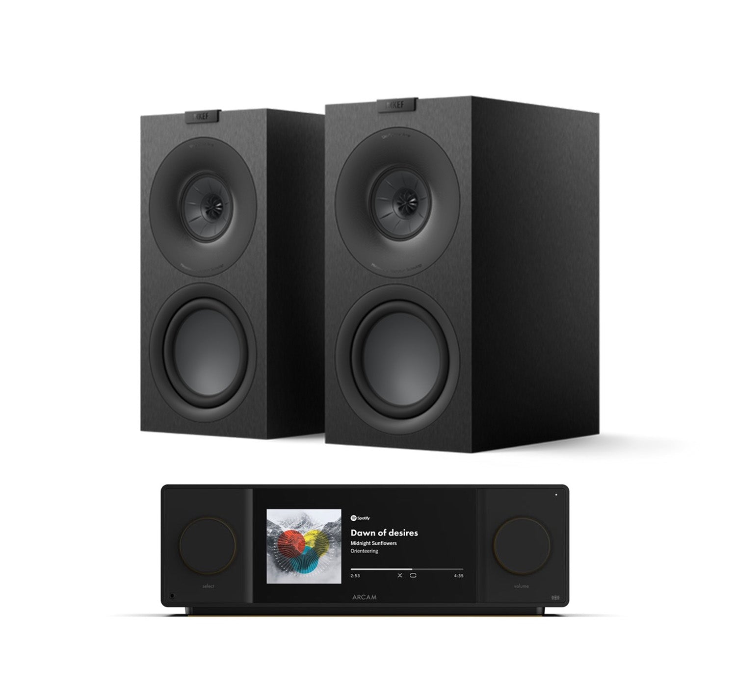 Arcam SA45 + KEF Q Concerto Meta inc Cable-front-black
