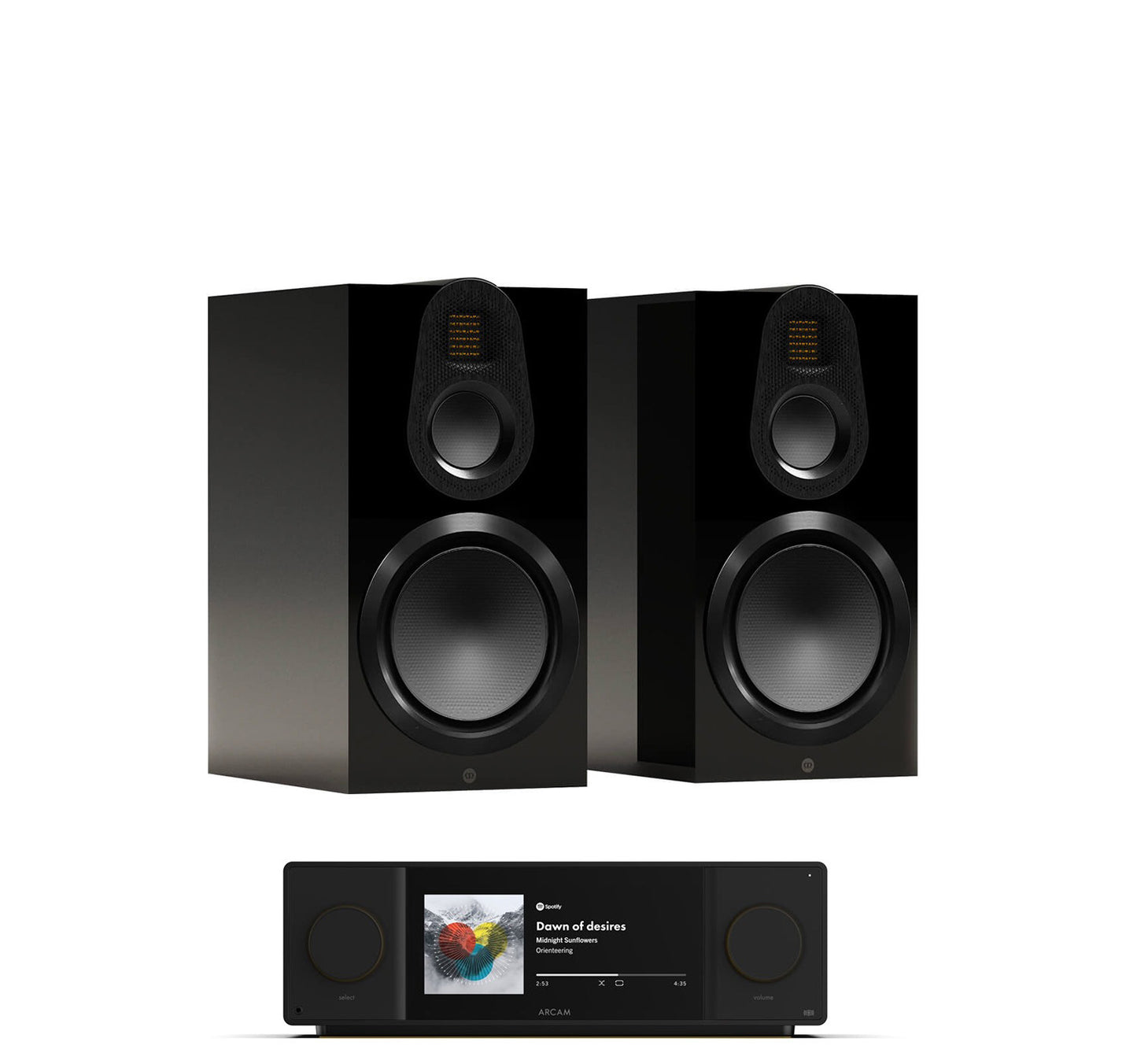 Arcam SA45 + Monitor Audio Gold 100 inc Cable-front-back