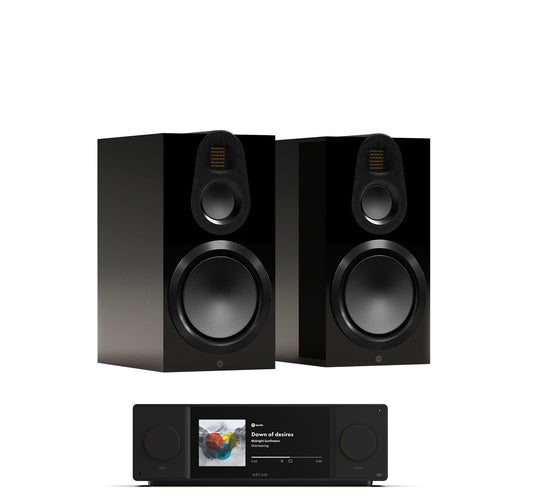 Arcam SA45 + Monitor Audio Gold 100 inc Cable-front-back