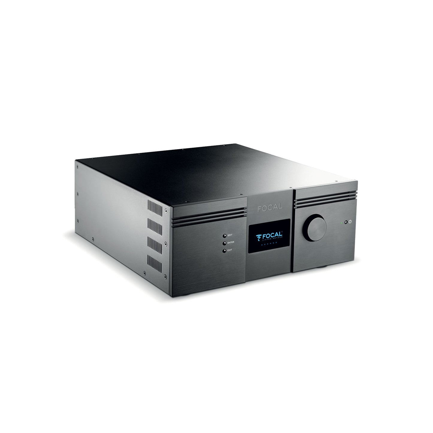 Focal ASTRAL 16 AV Amplifier-tilted-side-front-black