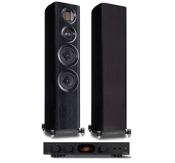 AudioLab 7000A + Wharfedale Evo 4.3 inc Cable-black