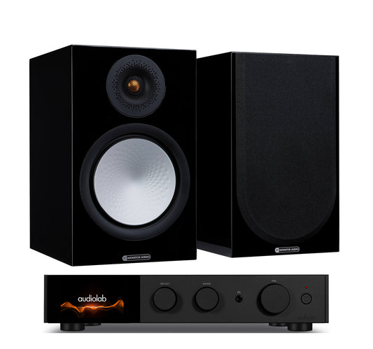 AudioLab 9000A + Monitor Audio Silver 100 7G inc Cable-black