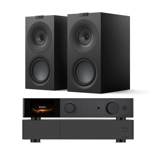 AudioLab 9000Q + 9000P + KEF Q Concerto Meta inc Cable-black
