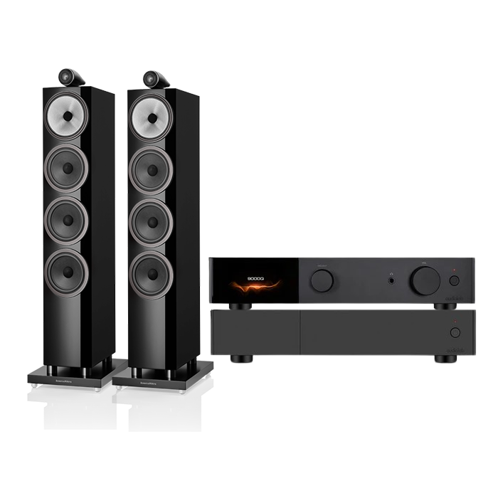 Audiolab 9000Q + 9000P + Bowers and Wilkins 702 S3 inc cable