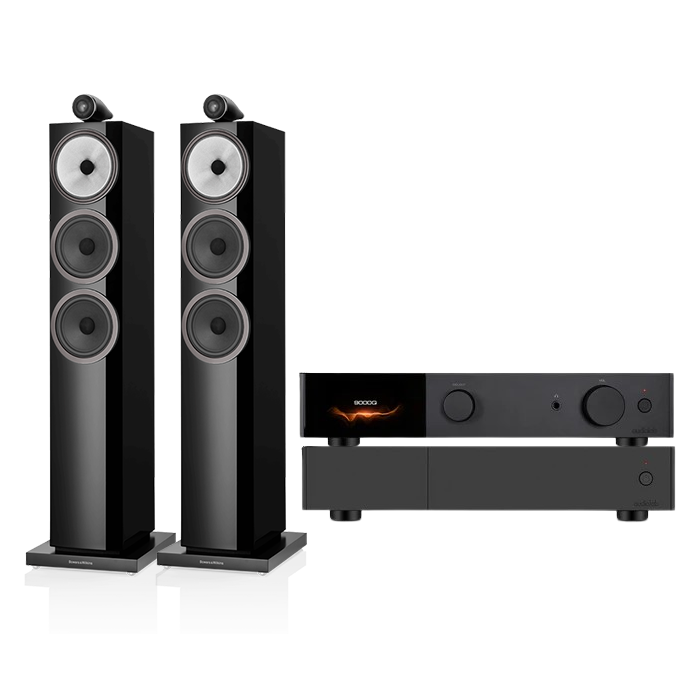 Audiolab 9000Q + 9000P + Bowers and Wilkins 703 S3 inc cable