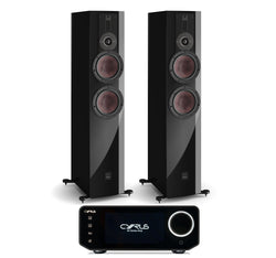 Cyrus Amp 40 + DALI Rubikore 6 inc Cable-front-black