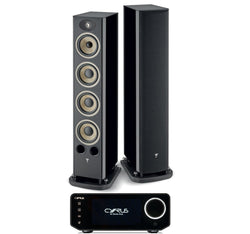 Cyrus Amp 40 + Focal Aria Evo X N3 inc Cable-front-black