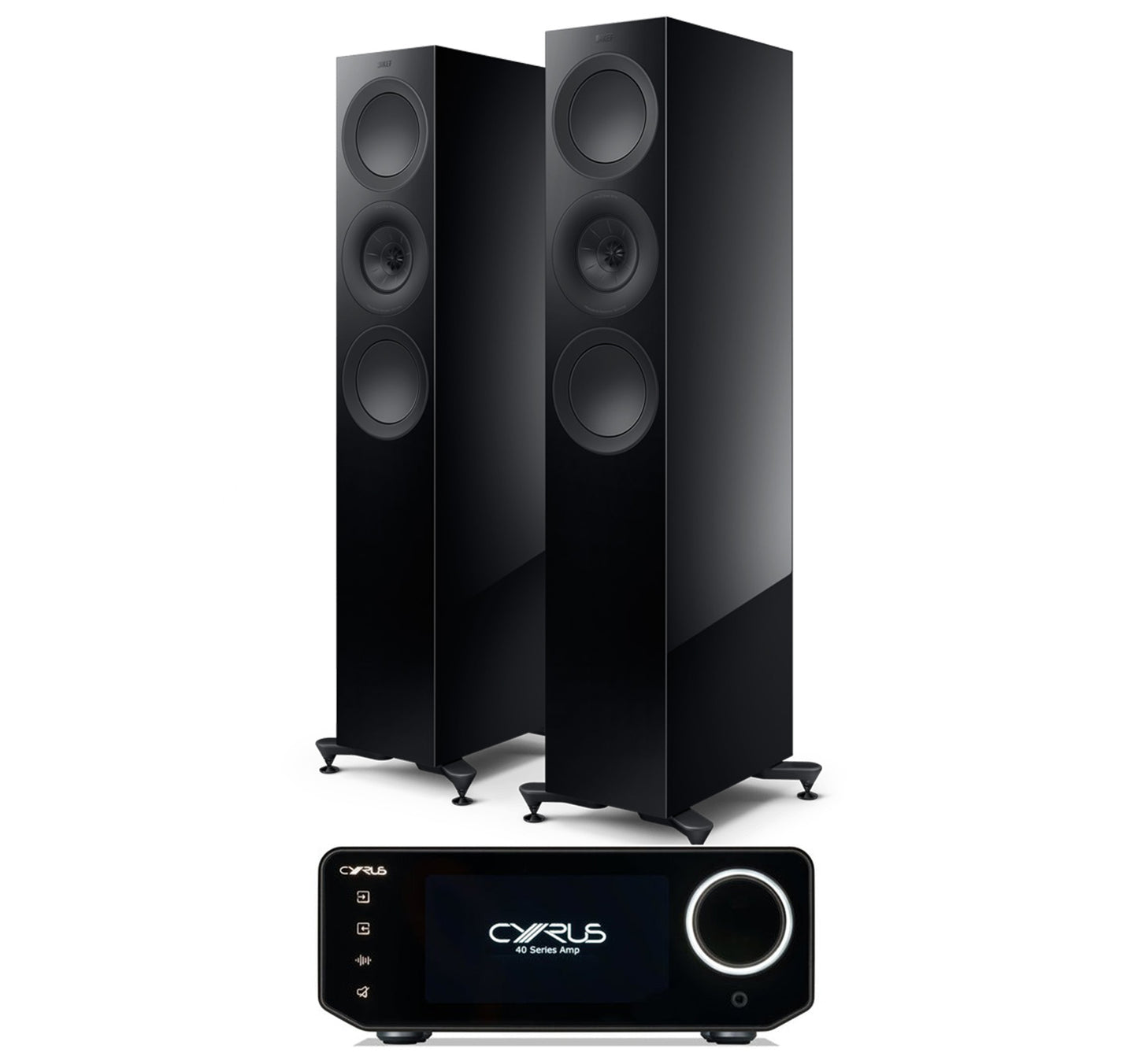 Cyrus Amp 40 + KEF R7 Meta inc Cable front-black