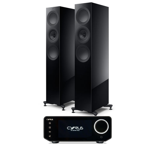 Cyrus Amp 40 + KEF R7 Meta inc Cable front-black
