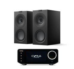 Cyrus Amp 40 + KEF Q Concerto Meta inc Cable-front-black