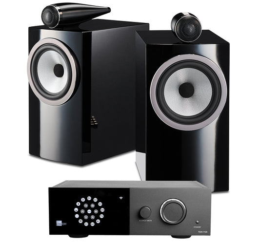 Lyngdorf 1120 + Bowers and Wilkins 705 S3 inc Cable-black