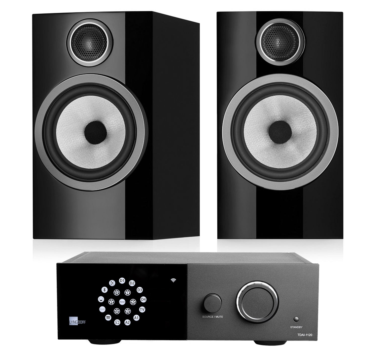Lyngdorf 1120 + Bowers and Wilkins 706 S3 inc Cable-black