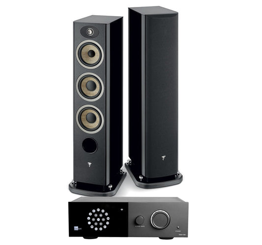 Lyngdorf 1120 + Focal Aria Evo X N2 inc Cable-front-black