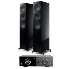 Lyngdorf 1120 + KEF R7 Meta inc Cable-black-front