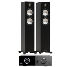 Lyngdorf 1120 + Monitor Audio Bronze 300 7G inc Cable-front-black