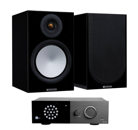 Lyngdorf 1120 + Monitor Audio Silver 100 7G inc Cable-black