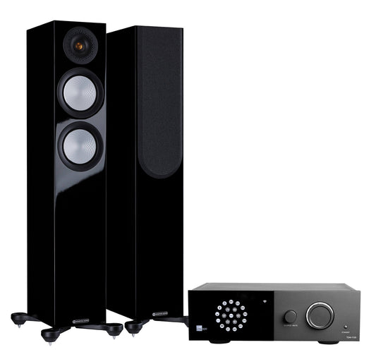 Lyngdorf 1120 + Monitor Audio Silver 200 7G inc Cable-black