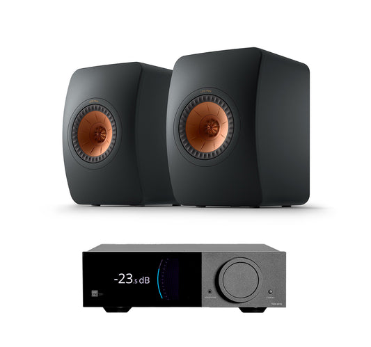 Lyngdorf 2210 + KEF LS50 Meta inc Cable-front-black