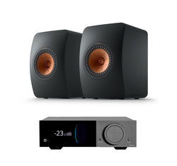 Lyngdorf 2210 + KEF LS50 Meta inc Cable-front-black