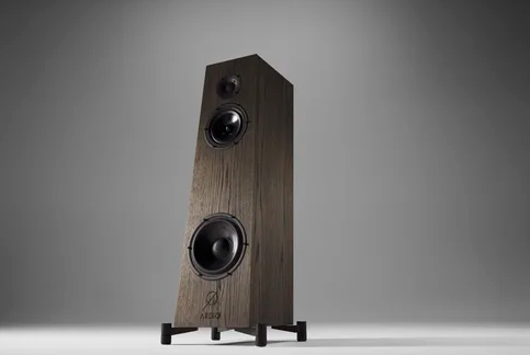 Ø Audio Frigg 02 floorstanding speaker-front Dark Nordic Oak