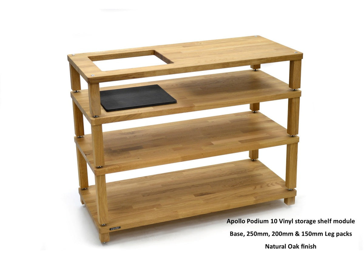 Atacama Apollo Podium 10 With Vinyl Storage Aperture Module (Natural Oak)-4 module