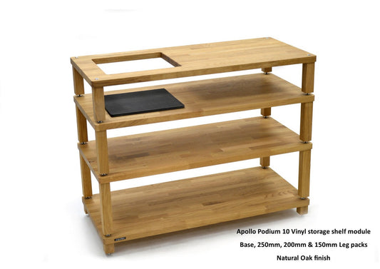 Atacama Apollo Podium 10 With Vinyl Storage Aperture Module (Natural Oak)-4 module