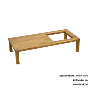 Atacama Apollo Podium 10 Vinyl Storage Aperture Module (Natural Oak)-200mm leg