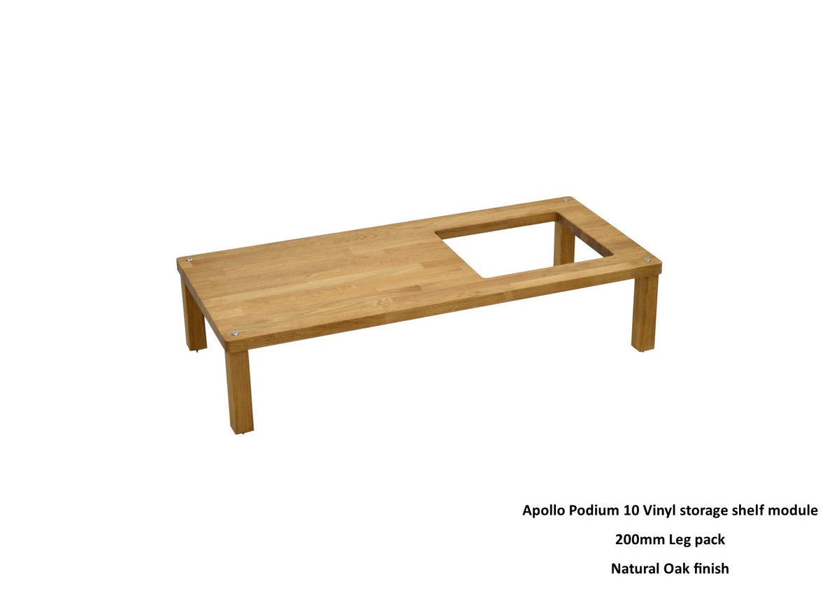 Atacama Apollo Podium 10 Vinyl Storage Aperture Module (Natural Oak)-200mm leg