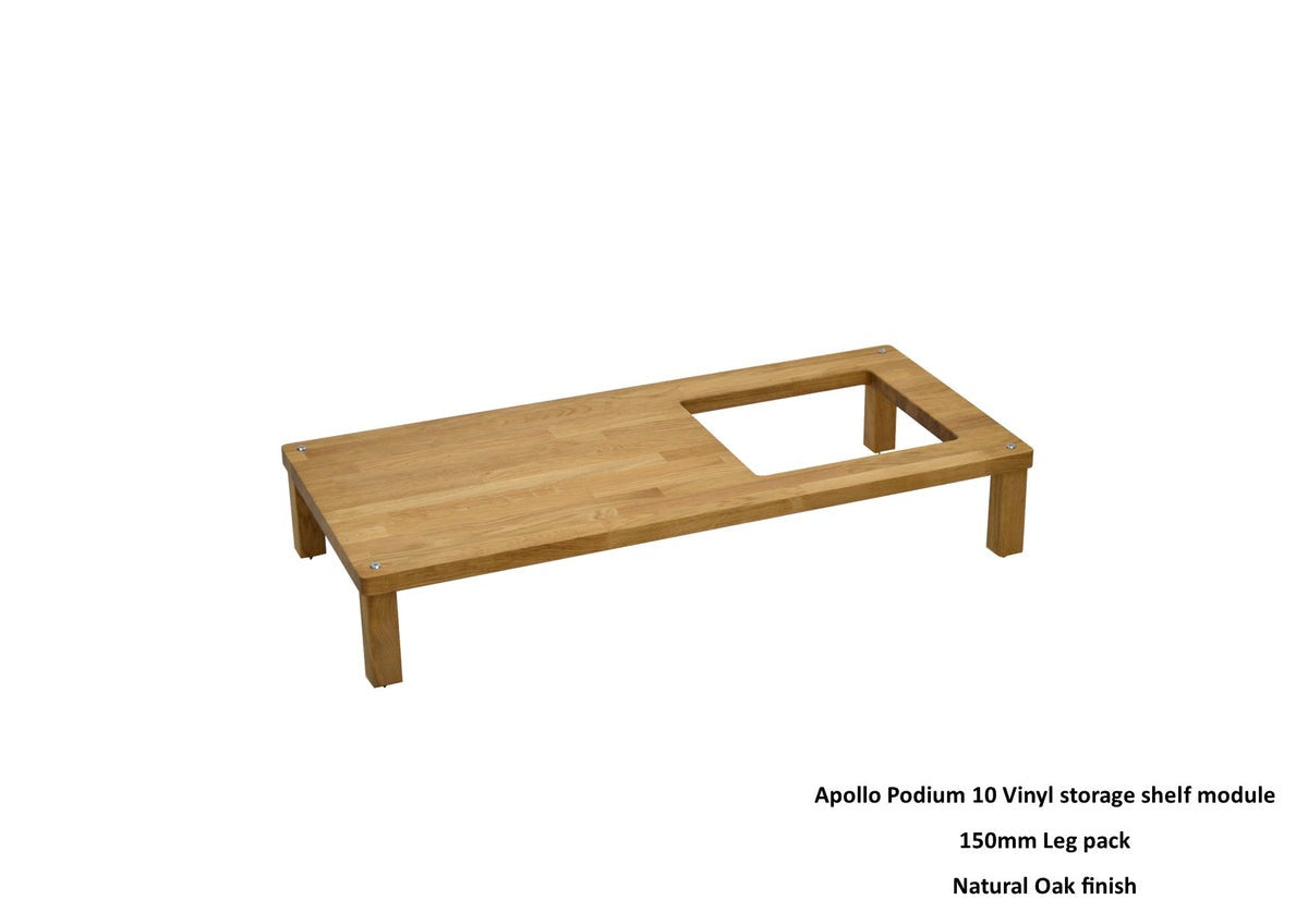Atacama Apollo Podium 10 Vinyl Storage Aperture Module (Natural Oak)-150mm leg