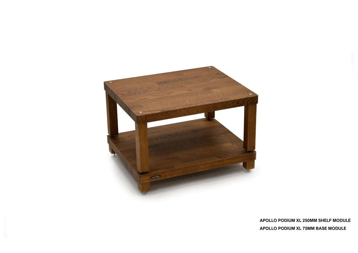 Atacama Apollo Podium 6 XL Dark Oak Modular HiFi Rack-2 layer