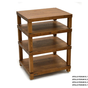 Atacama Apollo Podium 6 XL Dark Oak Modular HiFi Rack-4 layer
