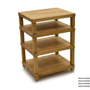 Atacama Apollo Podium 6 XL Natural Oak Modular HiFi Rack-4 layer