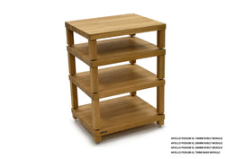 Atacama Apollo Podium 6 XL Natural Oak Modular HiFi Rack-4 layer